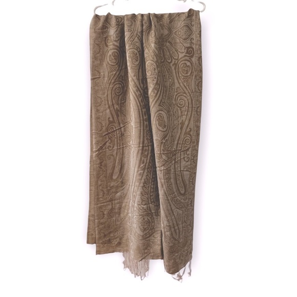NEW soft beige cashmere Pashmina - Picture 4 of 5